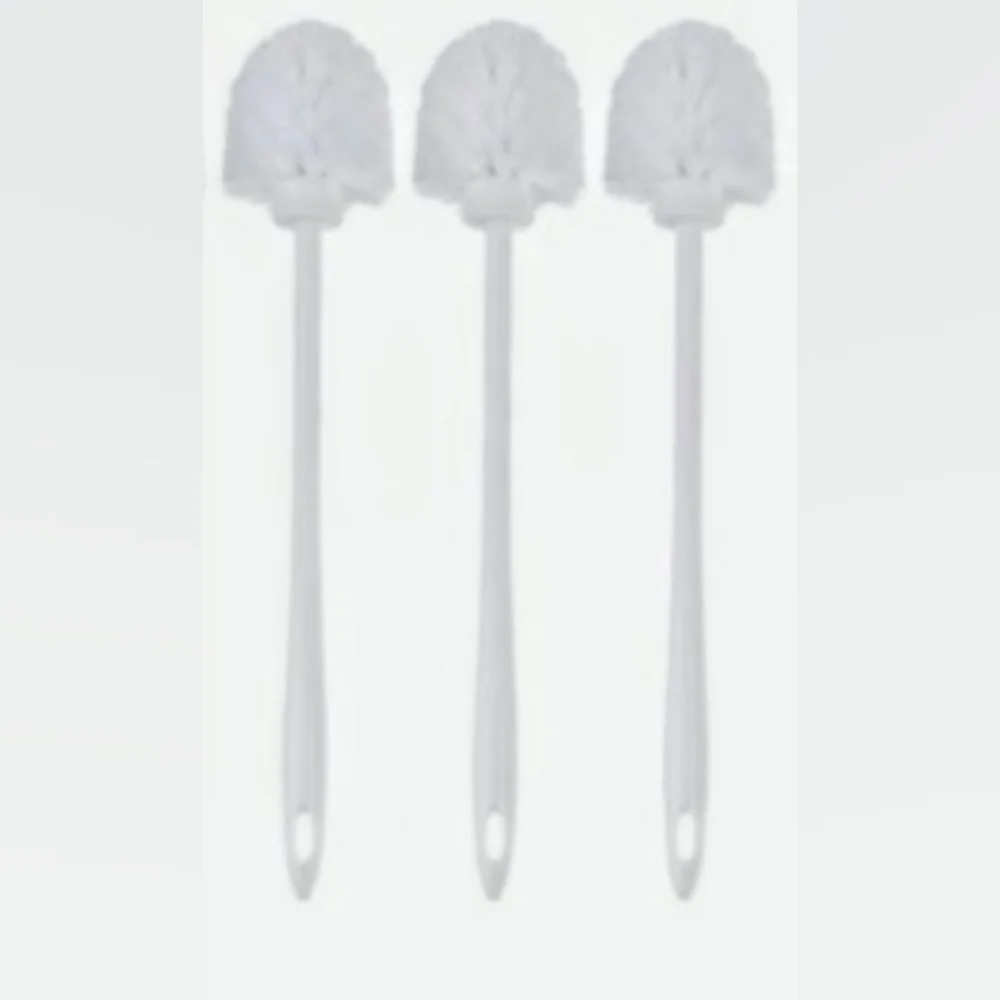 Set of Three - White Space-Saving Cleaning Brush with Hanging Hole